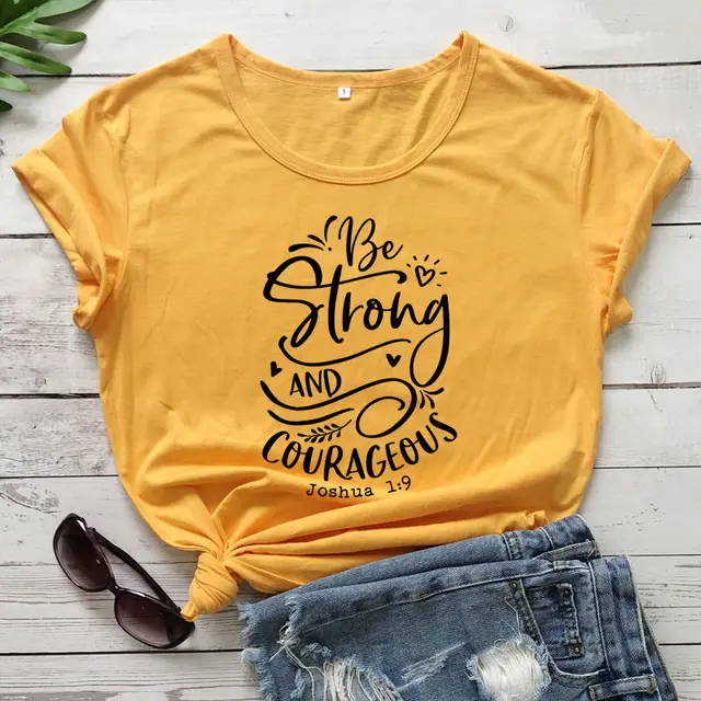 Be Strong And Courageous Joshua European And American Women'S Tops 8 Color - Shop at LoveMi