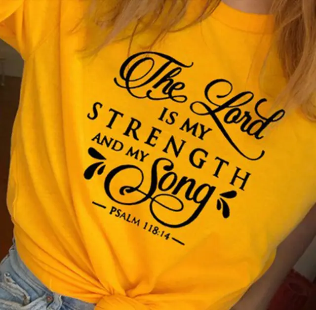 T Shirt Women Fashion Retro Funny Jesus T Shirt Faith Slogan Art Top Yellow - Shop at LoveMi