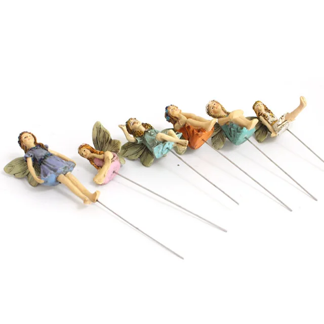 Cross Border Spot Resin Flower Fairy Potted Garden Micro Landscape Diy Plug In 1 Set - Shop at LoveMi