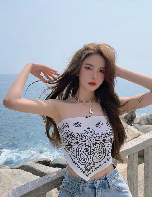 Sexy Small Bra Gathered Tube Top Ladies Strapless Underwear Braless Wrapped Chest White - Shop at LoveMi