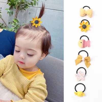 Huang Xiaoniu Baby''s Rubber Band Doesn''t Hurt Her Hair 6Style - Shop at LoveMi