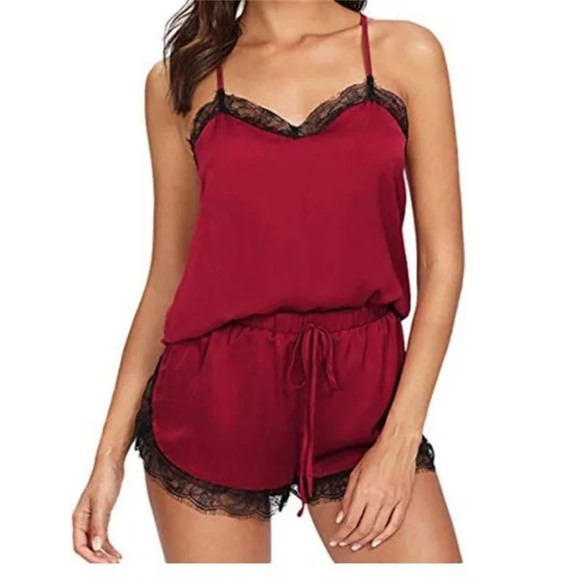 Sexy Lingerie Summer Home Pajamas Wine Red - Shop at LoveMi