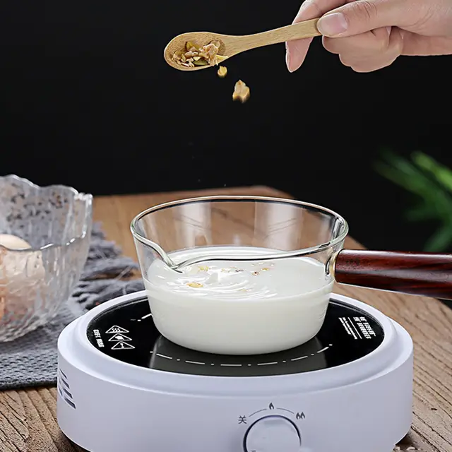 Borosilicate Heat Resistant Transparent Glass Milk Pan Transparent - Shop at LoveMi