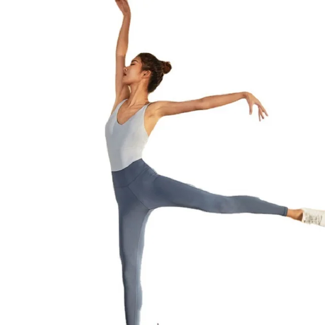 V Neck High Stretchy Yoga Jumpsuits Women Blue - Shop at LoveMi