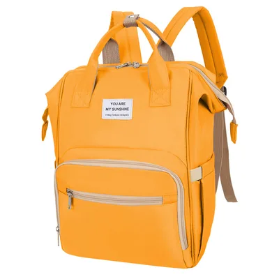 Trendy Women'S Printed Soft Leather Backpack Yellow - Shop at LoveMi