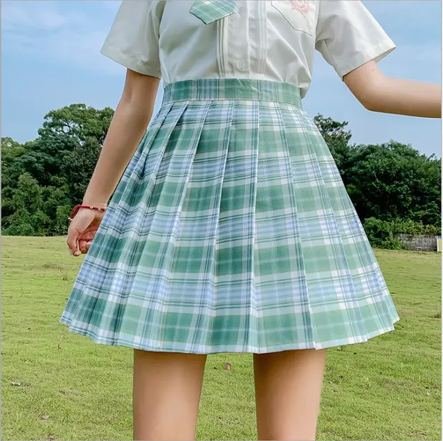 Gentle Knife JK Uniform Plaid Skirt Japanese Skirt High Waist Pleated Skirt Student Uniform School Uniform Skirt Female L - Shop at LoveMi