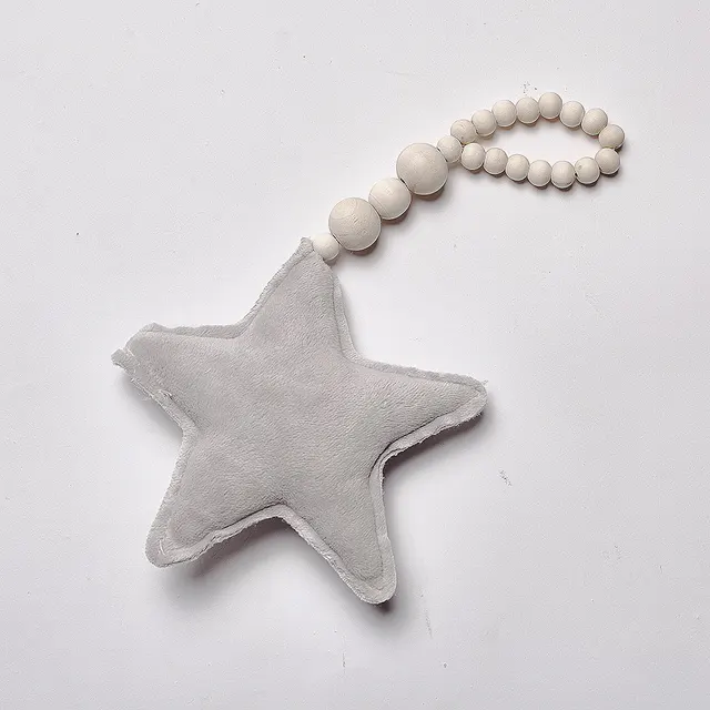 Nordic Wooden Five Pointed Star Love Moon Tent Ornaments Wall Decoration Photography Props Grey - Shop at LoveMi
