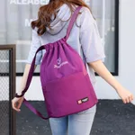 New Oxford Cloth Drawstring Drawstring Pocket Backpack - Purple