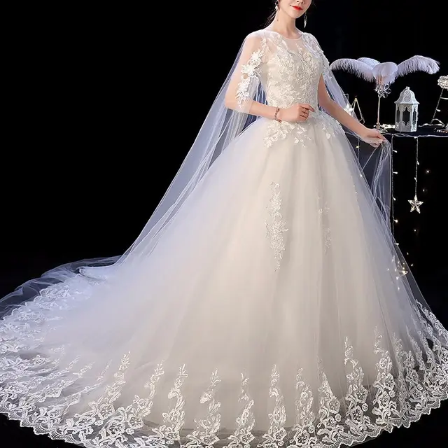 Wedding Dress Female Short Shoulder Simple Short White - Shop at LoveMi
