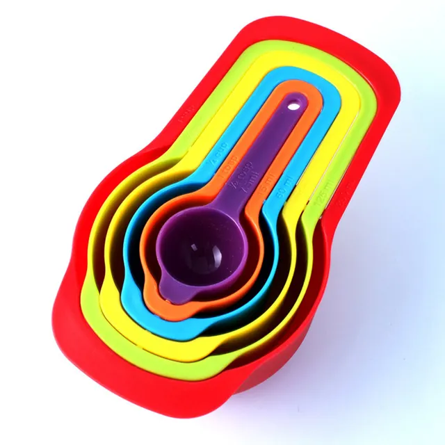 Food Grade Diy Colored Plastic Measuring Spoon With Scale 6 Piece Measuring Spoon Baking Tools Bagged - Shop at LoveMi