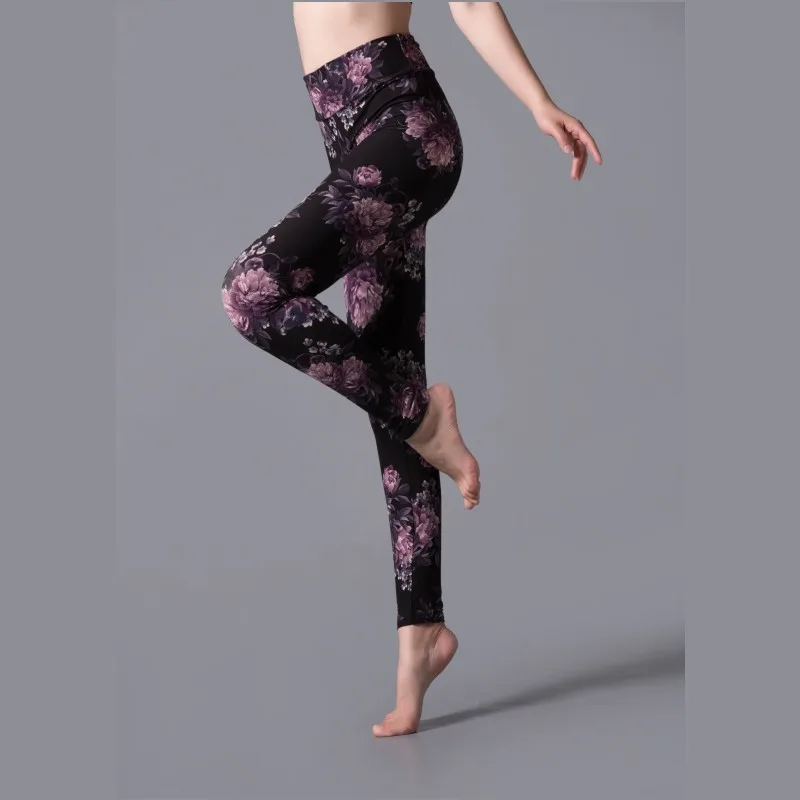 Spring And Autumn Big Stretch High Waist Leopard Print Outer Wear Leggings Sports Yoga Slim Fit Pants With Small Feet Fashionable Wide Waist