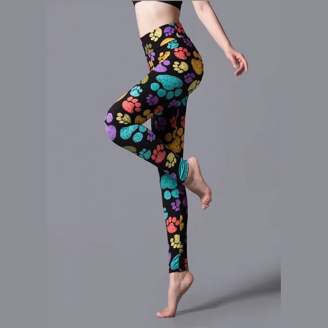 Spring And Autumn Big Stretch High Waist Leopard Print Outer Wear Leggings Sports Yoga Slim Fit Pants With Small Feet Fashionable Wide Waist - Shop at LoveMi