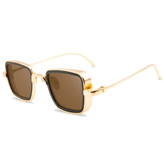 New Indian Sunglasses Men'S Retro Thick-Edge Metal Frame Trendy Sunglasses