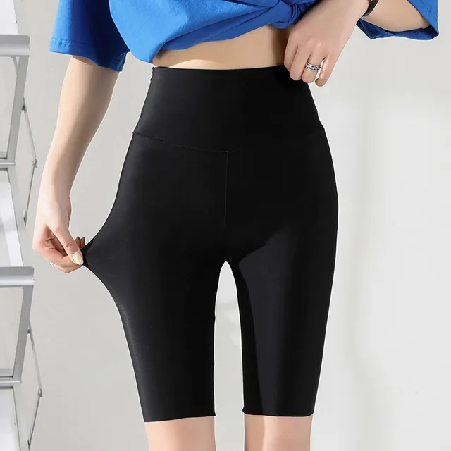 Leggings Women S Five Point Shorts Thin Tight Fitting Stretch Yoga Black - Shop at LoveMi