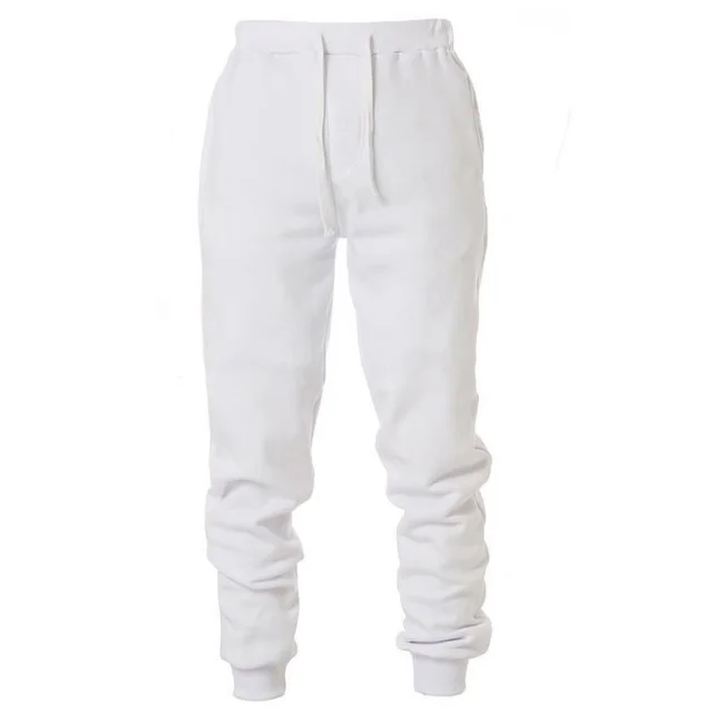Fashion Spring And Autumn Plus Size Casual Sports Trousers Jogging Pants White - Shop at LoveMi