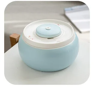 Ceramic Cat Automatic Drinking Fountain - Blue