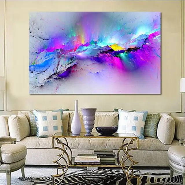 Micro Spray Living Room Home Abstract Oilcloth Painting Colorful Cloud Sail Decoration 359 - Shop at LoveMi