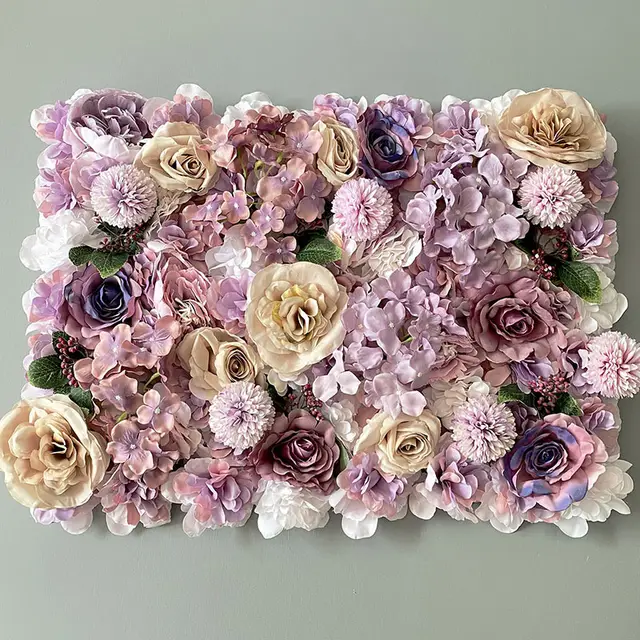 40x60CM White Silk Rose Flower Wall Artificial Flower for Wedding Decoration Flower Wall Romantic Wedding Home Backdrop Decor Coffee - Shop at LoveMi