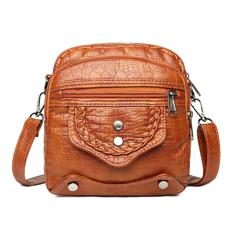 Leather Shoulder Bag For Women Brown - Shop at LoveMi