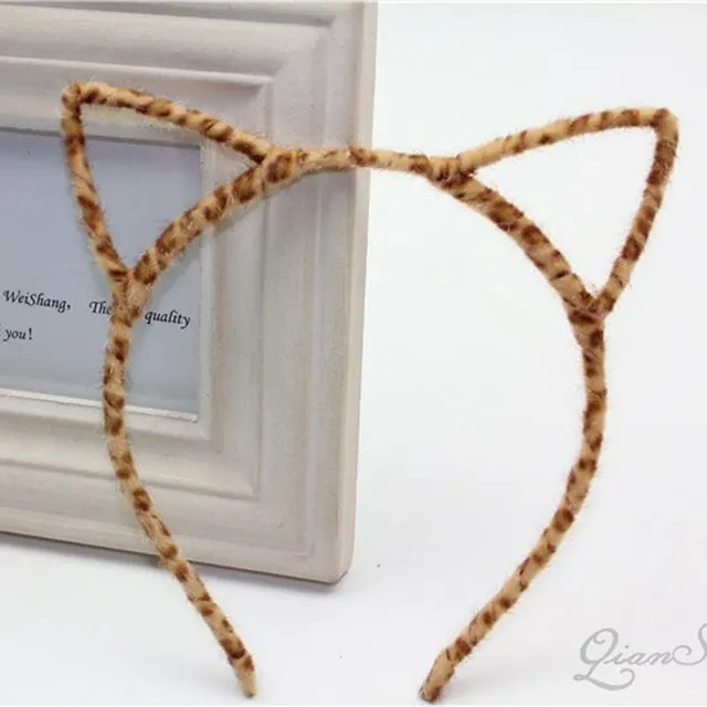 Cute Cat Ear Headband Korea Super Cute Sweet Small Fresh Hairpin Headband Adult Headwear Face Wash Headband Yellow - Shop at LoveMi