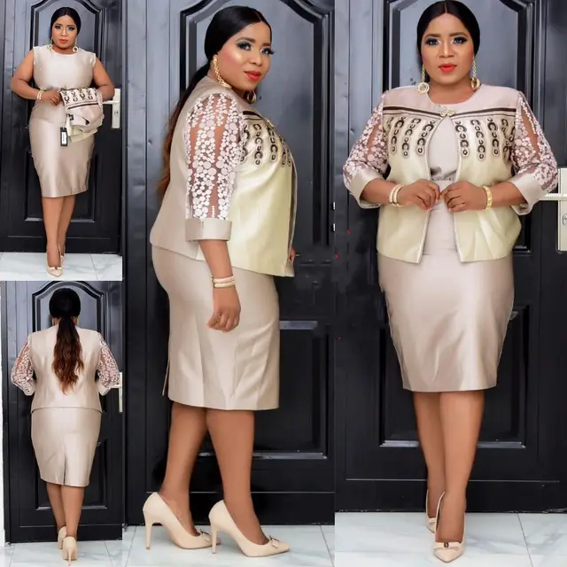 New Big Size Mom Dress Small Suit White - Shop at LoveMi