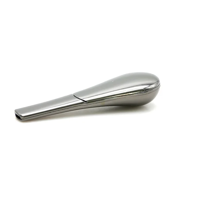 Detachable Ferromagnetic Stainless Steel Metal Spoon Pipe, Gift Box Solid Color Soup Spoon Pipe Gray - Shop at LoveMi