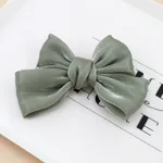French Pearl Satin Bow Hairpin - O
