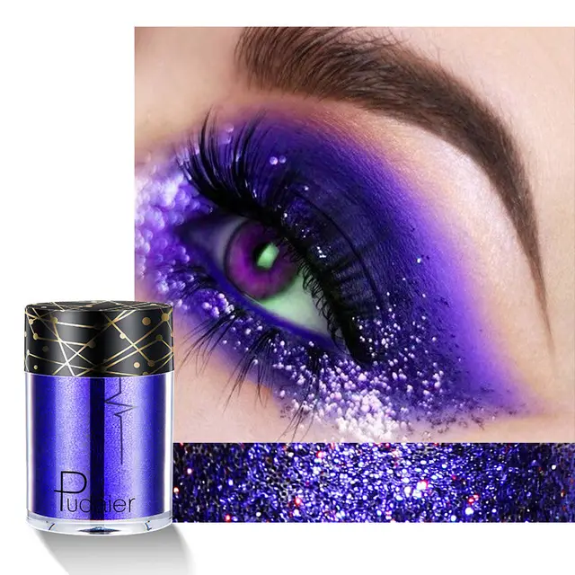 Monochrome Eyeshadow Glitter Glitter Sequins Mermaid Ji Color Shine Starry Sky Eyeshadow Dark Blue - Shop at LoveMi