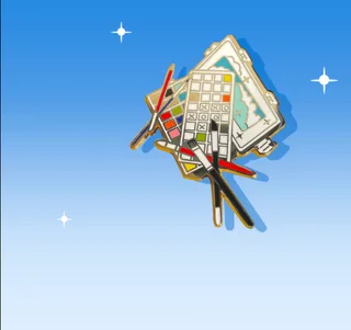 Emblem Designer Original Brooch ins Personality Accessories - Sky Paint Box