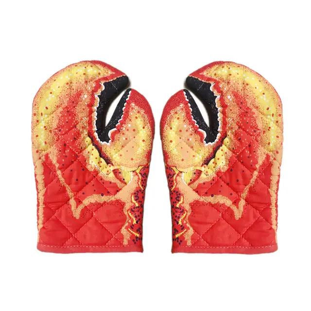 Creative Oven Gloves, Microwave Oven, Anti Scalding, Thickened, Heat Proof, Heat Resistant Baking Gloves Two Lobster Gloves - Shop at LoveMi