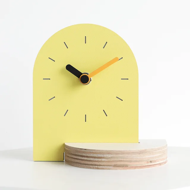 Mandelda Nordic Clock Family Living Room Put Pendulum Clock Yellow - Shop at LoveMi
