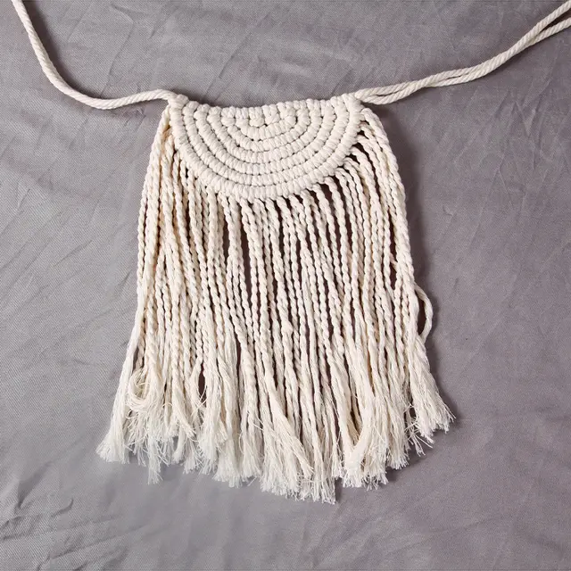 Cotton Rope Hand Woven Curtain Door Curtain Straps Bohemian Decorative Curtain Straps White B - Shop at LoveMi