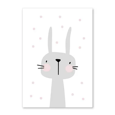 Cartoon Rabbit Crown Girl Bedroom Decoration Painting Pr2325C - Shop at LoveMi