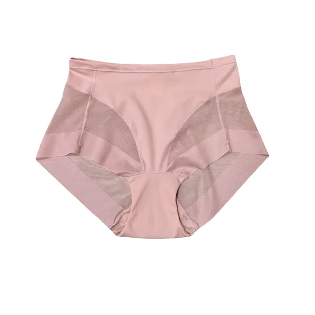 Summer High Waist Belly Pants Mesh Stitching Postpartum Belly Pants Breathable Ultra thin Ladies Underwear Pink - Shop at LoveMi