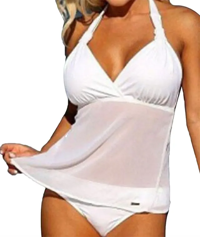 Women's Bikini Plus Size Swimsuit White - Shop at LoveMi