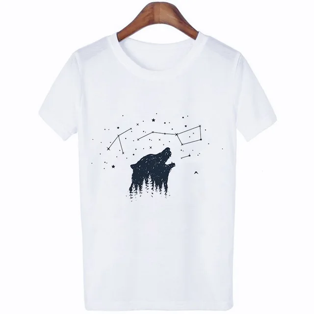Retro Whale Tail Gothic Loose Print Women'S T Shirt Short Sleeve 1 - Shop at LoveMi