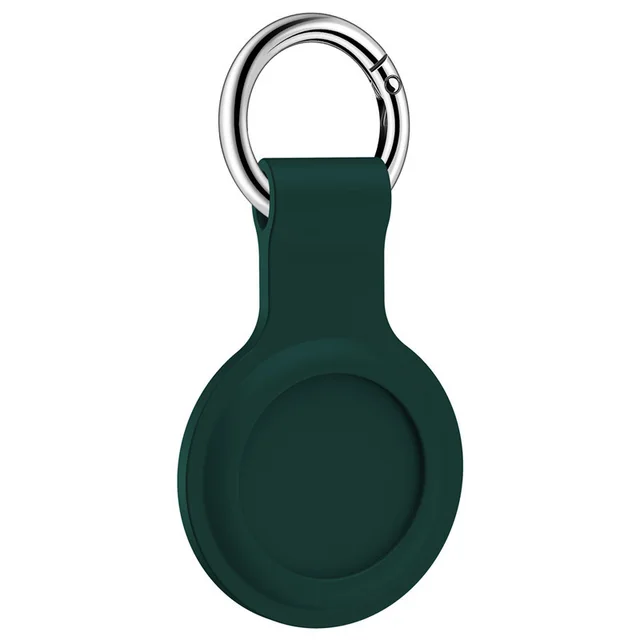 Compatible with Apple, For Airtags Liquid Silicone Protective Sleeve For Locator Tracker Anti lost Device Keychain Protective Sleeve Hot Green - Shop at LoveMi