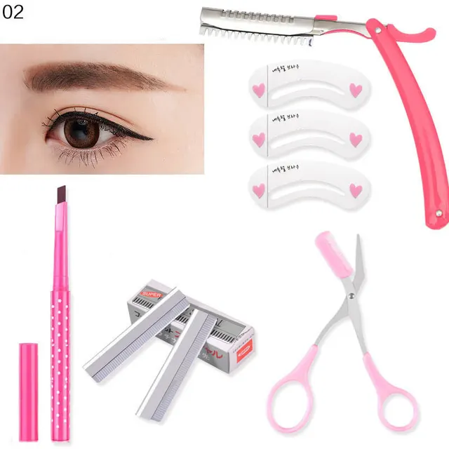 Eyebrow Trimming Eyebrow Knife Shaving Blade Tool Eyebrow Pencil And Eyebrow Clip Holder - Shop at LoveMi