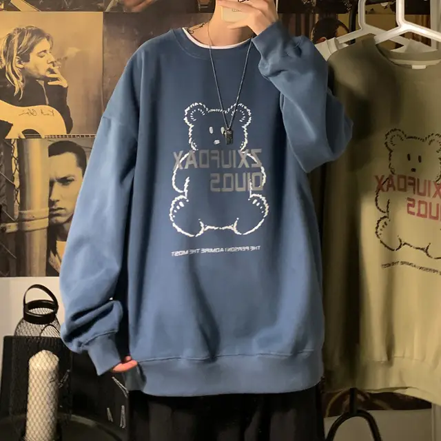 Spring New Men's Sweater Round Neck Men's Clothing Blue - Shop at LoveMi