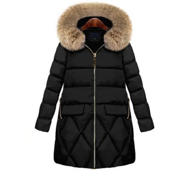 200 Kg Mid Length Hooded Cotton Coat Black - Shop at LoveMi
