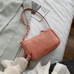 French Niche Bag Female New Fashion High End Sense Of Underarm Baguette Fashion All Match Single Shoulder Messenger Bag - Orange