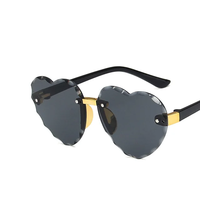 Frameless Cut edge Love Sunglasses Grey - Shop at LoveMi