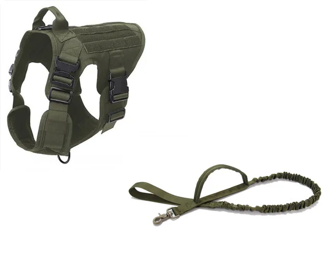 Tactical Dog Seat Belts, Military Adjustable Vest Seat Belts German Shepherd S Tension Free Metal Double Hook Seat Belts Labrador In Training Walki... Green Set - Shop at LoveMi