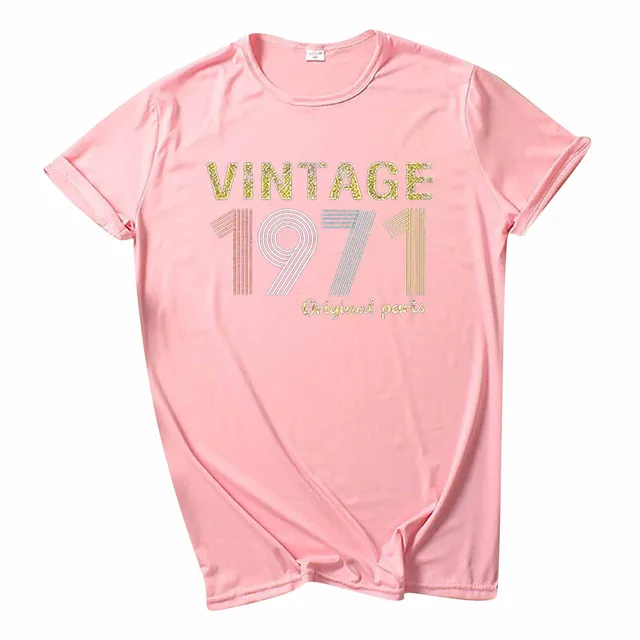 Letter Print Round Neck Short Sleeve T Shirt Women's Large Size Loose Pink - Shop at LoveMi