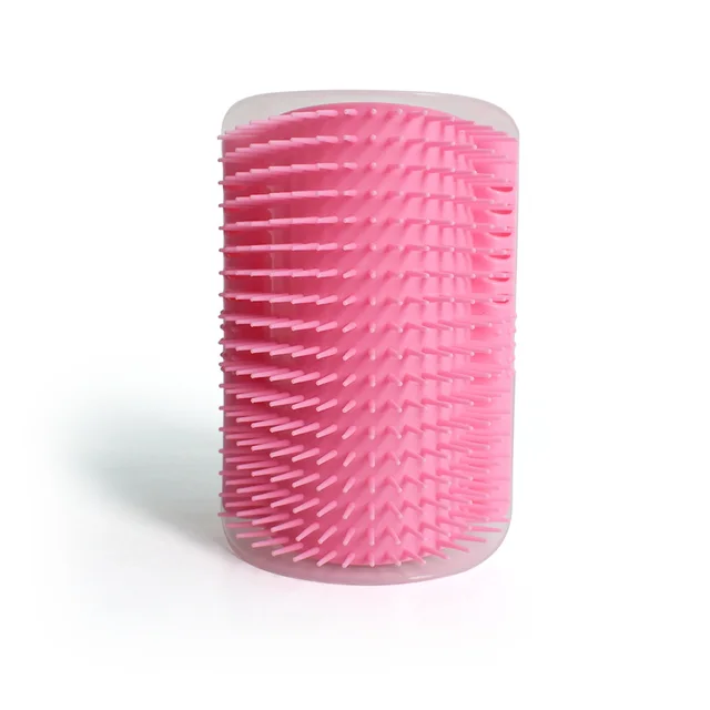 The Cat Rubs The Face With The Corner Of The Wall And Tickles The Pet Massage Hair Comb Needle Comb With Catnip Pink - Shop at LoveMi