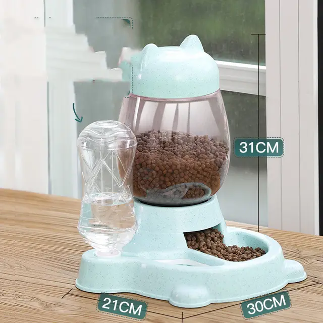 Cat Food Basin Water Automatic Feeder Dog Food Machine Blue - Shop at LoveMi