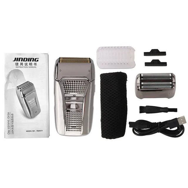 Reciprocating Dual Head Retro Razor Bald Machine With Usb Charging And Plugging Silver - Shop at LoveMi