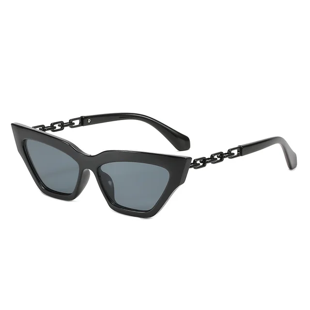 New Cat Eye Sunglasses European And American Trend Brand Off The Same Sunglasses, Paint Chain Sunglasses Women 1 Color - Shop at LoveMi
