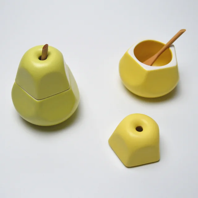 Fruit Seasoning Bottle Creative Design Kitchen Seasoning Jar Green Pear - Shop at LoveMi