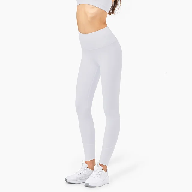 High Waist Hip lifting Elastic Tights Bodybuilding Pants Lulu Yoga Pants Women White - Shop at LoveMi